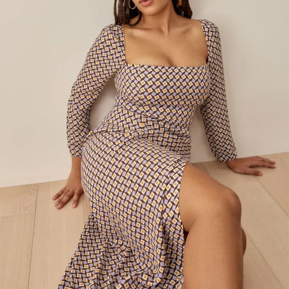 Reformation Hilda Dress in Plaza size 2 NWT